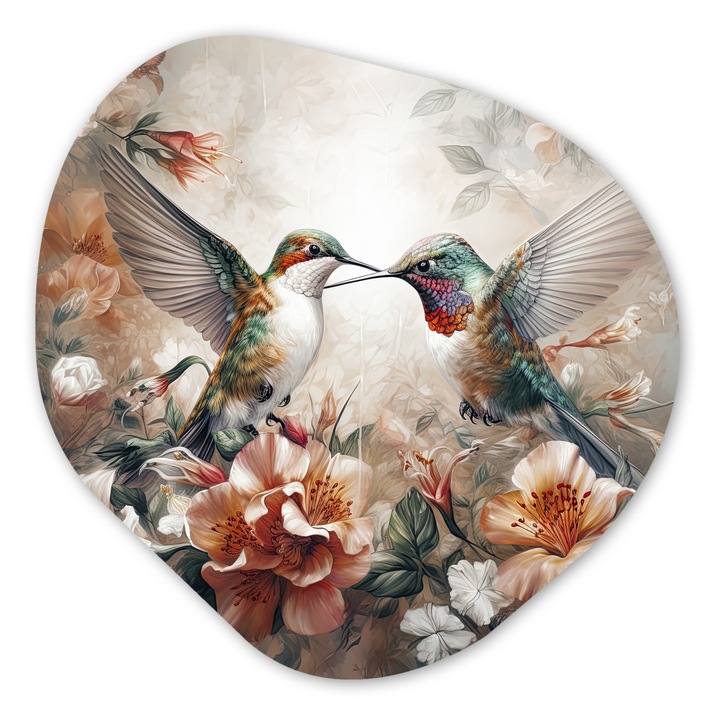 Tablou Organic, Abstract, Decorative, Living, Bucatarie, Modern Art, Decorarea peretilor Roz 40x40 cm