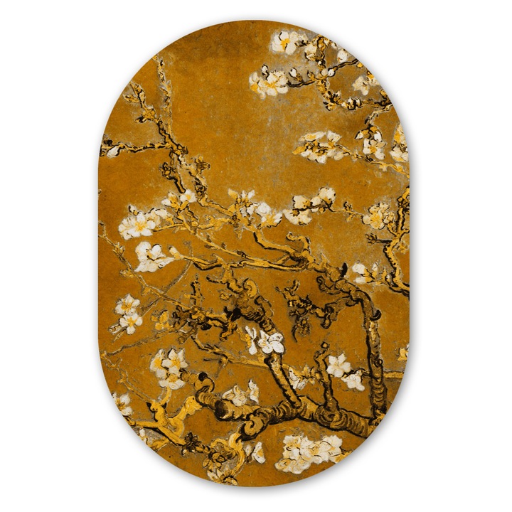 Tablou Oval, Abstract, Decorative, Living, Bucatarie, Modern Art, Decorarea peretilor Wenge 60x90 cm