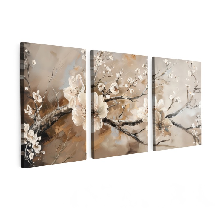 Set Tablouri Multicanvas 3 Piese, Abstract, Decorative, Living, Modern Art, Decorarea peretilor 240x120 cm
