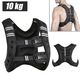 Vesta cu greutati, 10 kg, ajustabila, neagra