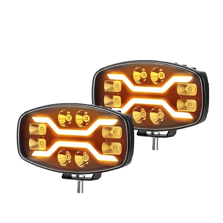 Proiectoare LED, 2PC Set, 24000 lumeni, impermeabile, 12V-24V, temperatura de culoare 6500K