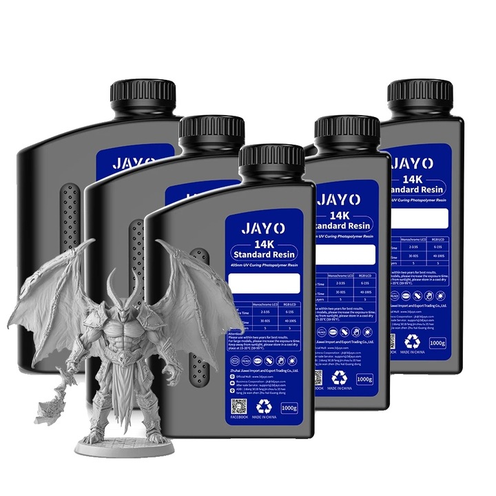 3D nyomtató gyanta, JY-14KST-GY, 5KG, nagy pontosságú, gyorsan száradó, matt felület
