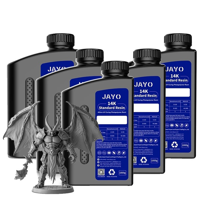 3D nyomtatási gyanta, JY-14KST-DG, 5KG, nagy pontosságú, gyorsan száradó, matt felület