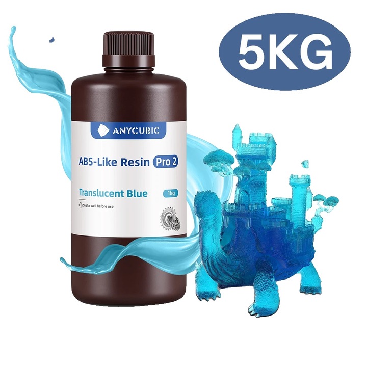 Rasina 3D ABS Pro2 T-Kék, 5kg, alacsony szagú formula, széleskörű kompatibilitás