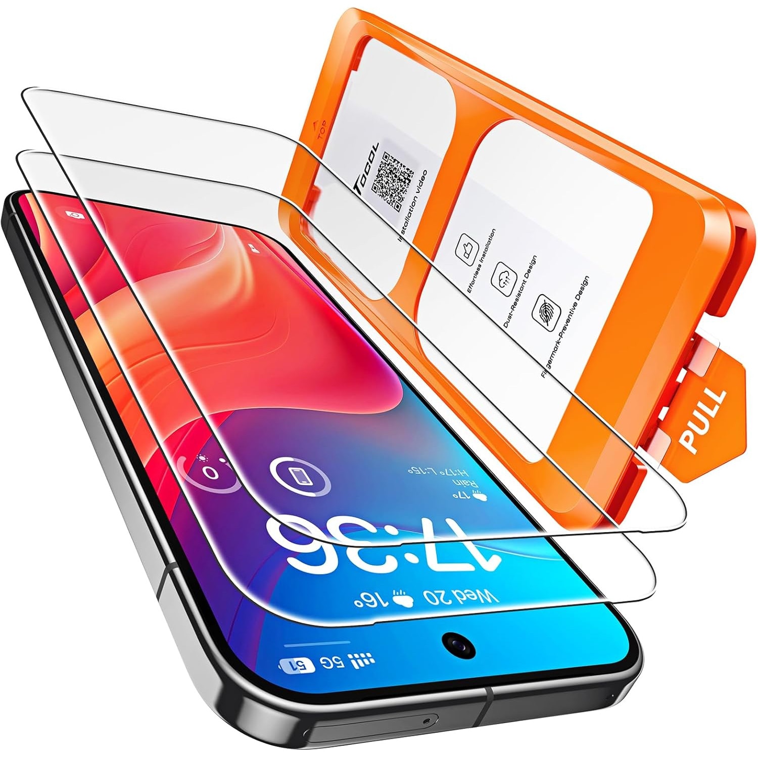 Folie transparenta cu autoaplicare compatibila cu Samsung Galaxy S20 FE, sticla securizata