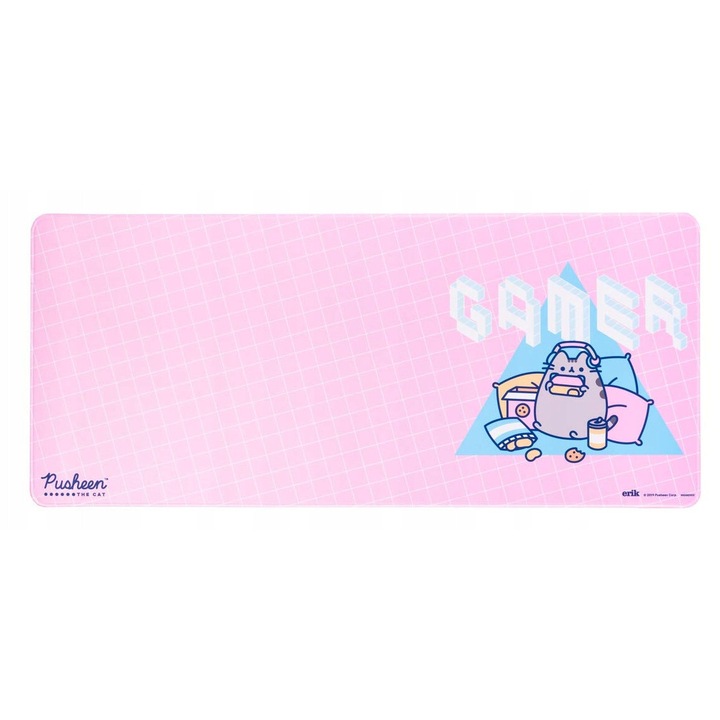 Patura gaming Pusheen, 80x35cm, waterproof, antiderapant, set decorativ