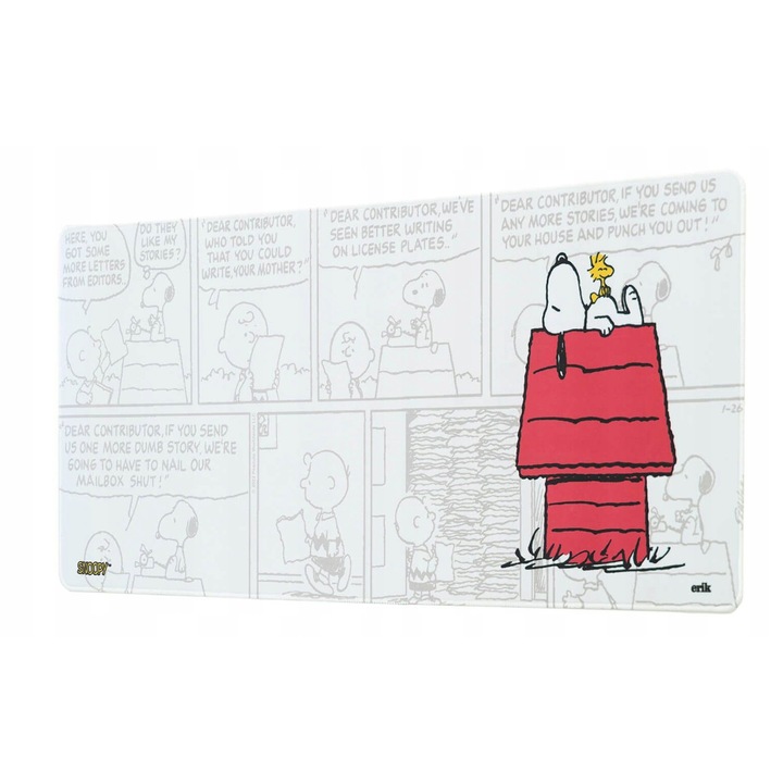 Snoopy - mousepad, 80x35cm, antiderapant, pentru gaming si birou