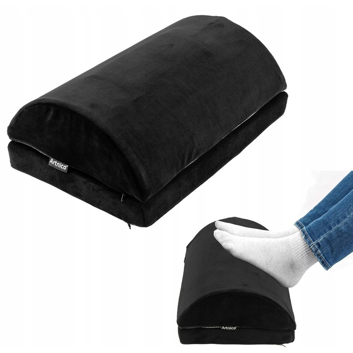 Artnico Vilo fűtött lábtámasz, ergonomikus, 4 hőmérsékleti szint, fekete, 43x29x10+5cm