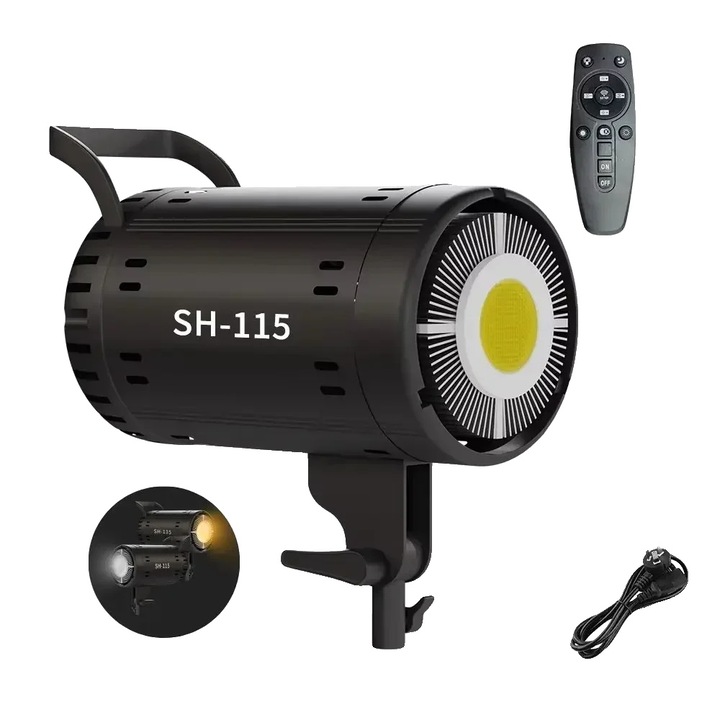 Stativ de lumina, inaltime ajustabila, design pliabil, 115W 220V, 23x125cm, 3kg