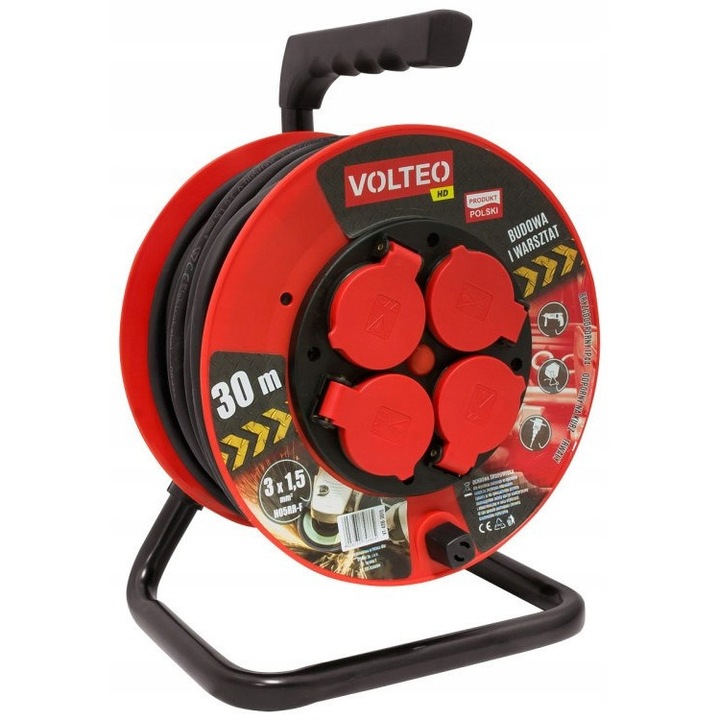 Prelungitor Heavy Duty 20m, cablu H05RR-F 3x1,5mm, multicolor