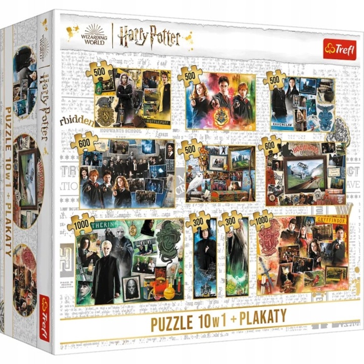 Puzzle 10w1 Harry Potter, 10 puzzle-uri, multicolor
