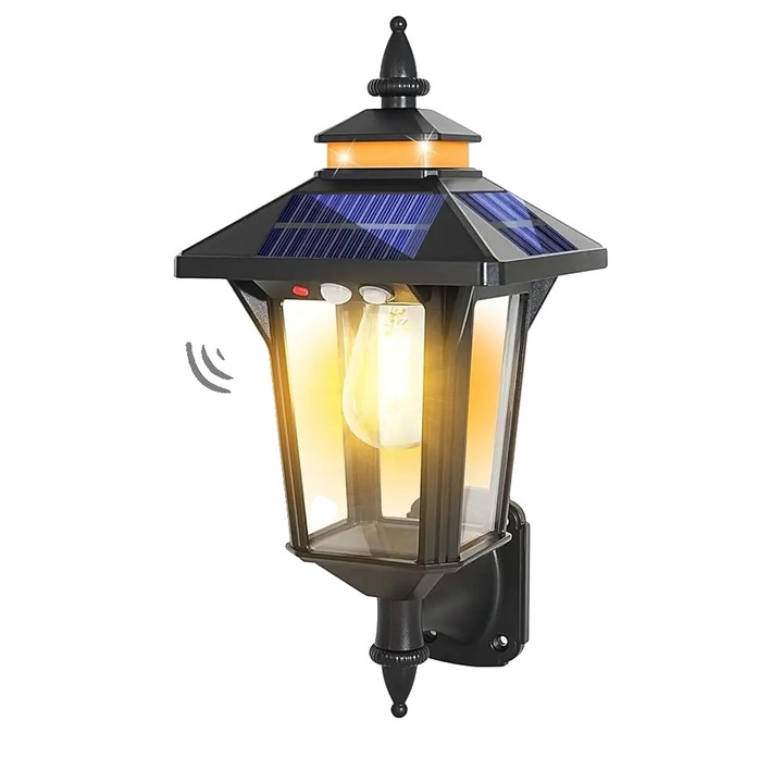 Lampa solara pentru exterior, 3 moduri de iluminare, detectie de miscare, 30x10cm