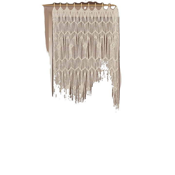 Перде, Текстил, Бял