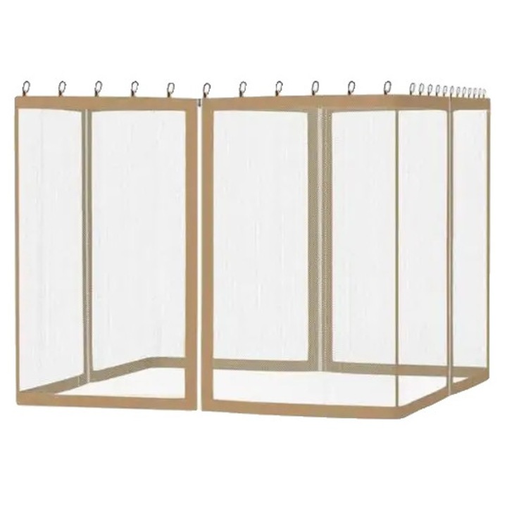 Plasa impotriva insectelor, 300x300cm, poliester rezistent, maro
