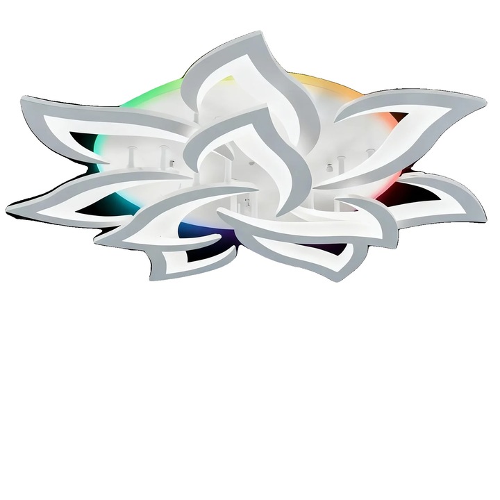 Aplica cu control inteligent, design elegant lotus, RGB, 15m²