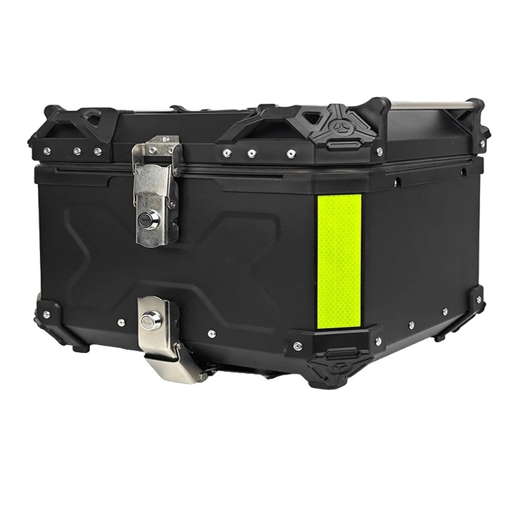 Cutie de depozitare pentru motocicleta, design impermeabil, sistem de inchidere antifurt, negru, 56.5x40x31cm