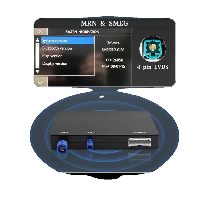 Modul CarPlay si Android Auto, conectivitate wireless, control touchscreen, pentru Peugeot Citroen DS