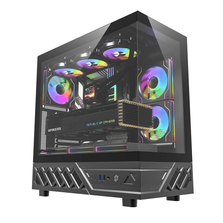 Carcasă Darkflash Case ATX - DS950 Black - 6 x 120 mm Infinity Mirror A-RGB