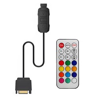 Controler ventilator ARGB, Garsonal®, Hub 3-pin 5V, Cu telecomanda, Alimentare SATA, Pentru Bande LED, racire cu apa, radiatoare, Alb