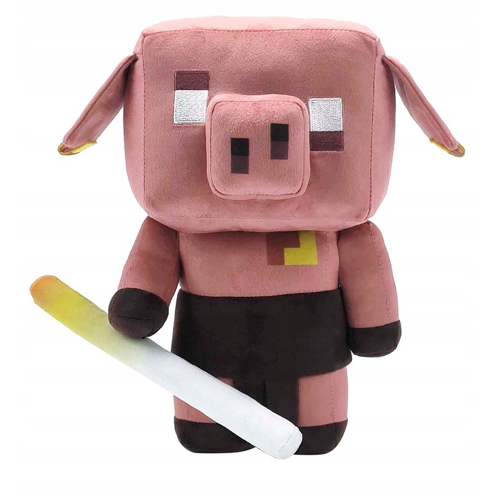 Плюшен Minecraft Piglin, 13,5 см, многоцветен, със звуци и светещ в тъмното елемент, комплект 1 бр.