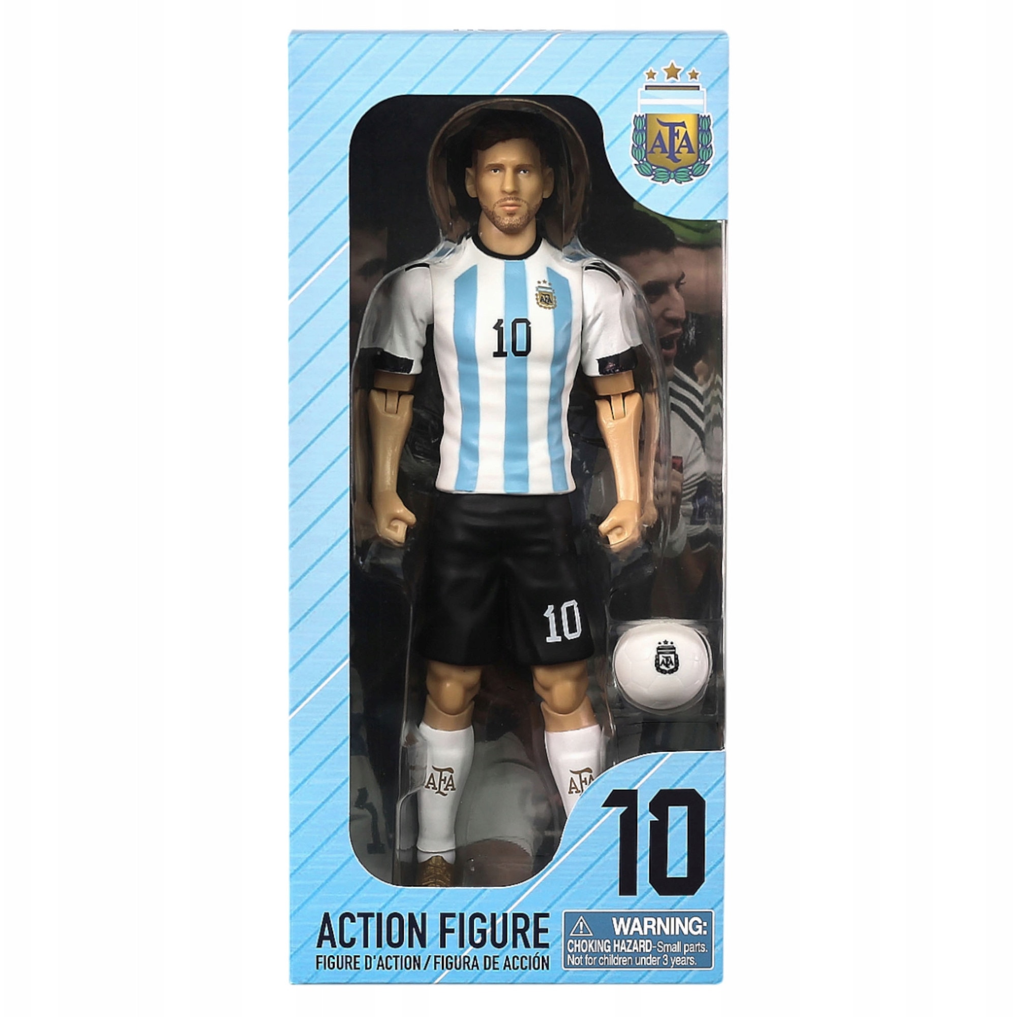 Figurina Lionel Messi 20 cm, set cu minge, Argentyna, Sockers