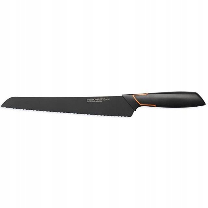 Cutit de paine Fiskars 24 cm, inox, maner plastic, negru