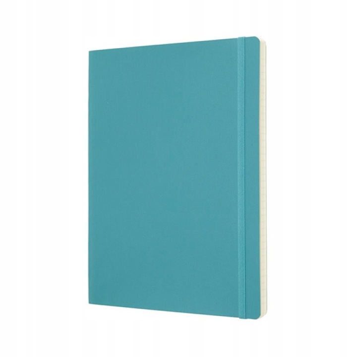 Caiet Moleskine XL, 19x25cm, linie, culoare reef blue, 192 pagini, coperta moale