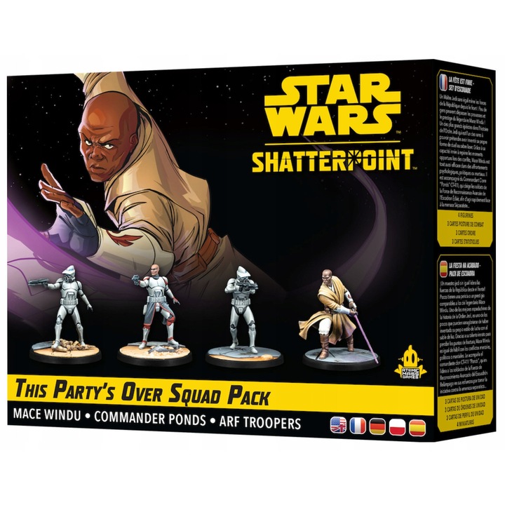 Star Wars: Shatterpoint - General Mace Windu, set cu 4 modele, figurine neasamblate, joc pentru 2 jucatori