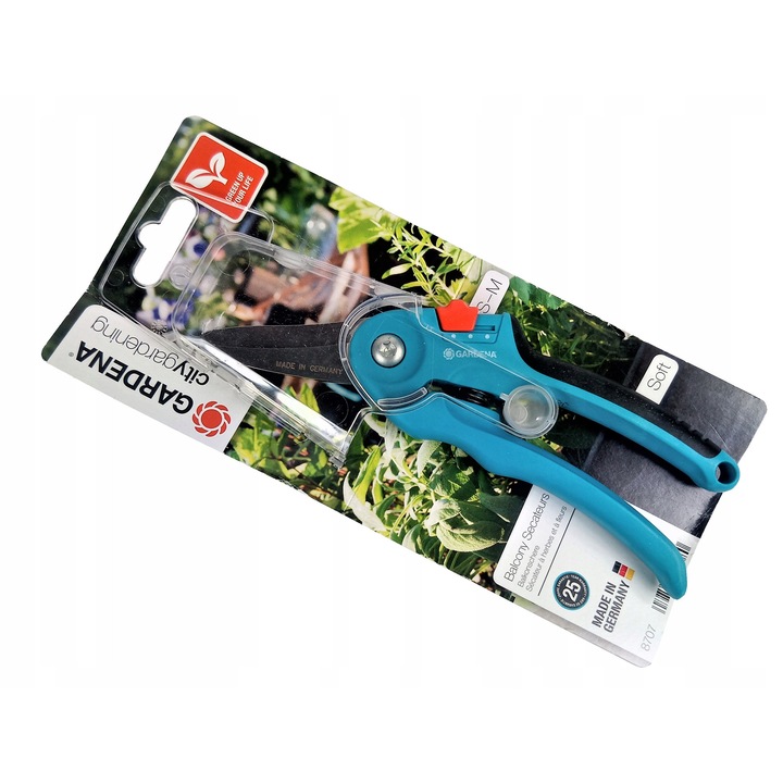 Foarfeca de gradinarit Gardena, 3cm, inox, ergonomica, set