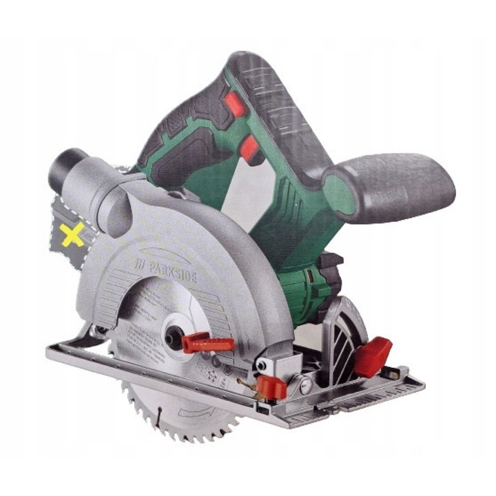 Fierastrau electric PARKSIDE 20 V PHKSA 20-Li C4, 160 mm, 53 mm adancime taiere, 28,5x26,3x18,1 cm, set fara acumulator si incarcator