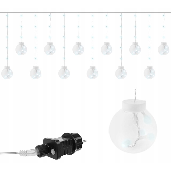 LED завеса 108 диода, студено бяло, 8 режима, 515 см, комплект