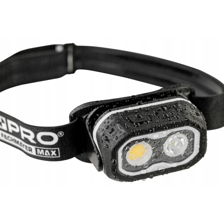 LED fejlámpa 800 lm, mozgásérzékelő, IPX6, 125 g, USB C kábellel szett