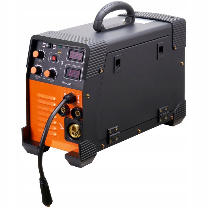 MIG-250 3 az 1-ben inverteres hegesztőgép, MIG/MMA/LIFT TIG, 50-250A, 220V, 46x19x33cm, 8,4kg