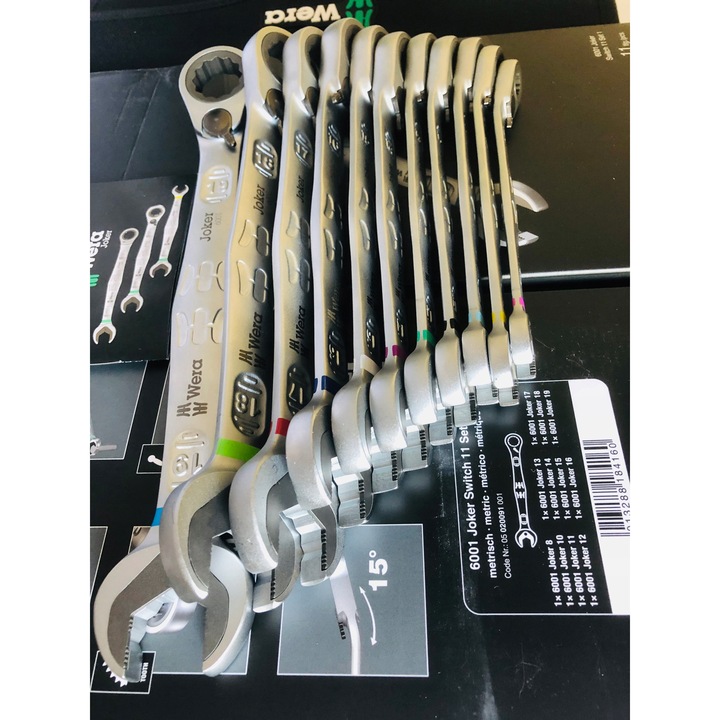 Set chei cu ratchet, 12 piese, 8-19mm, GEDORE