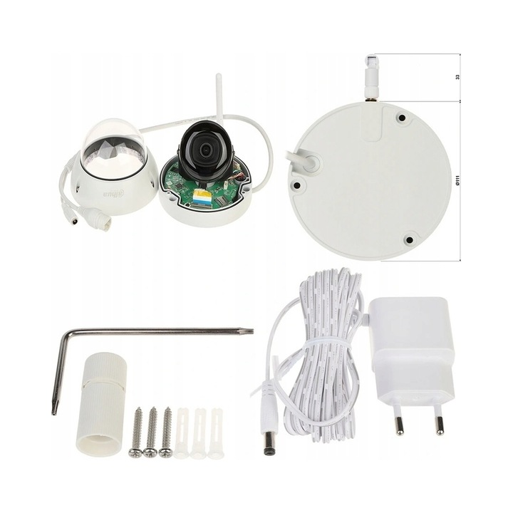 IP камера Dahua IPC-HDBW1430DE-SW-0280B, 4Mpx, IR 30m, IP67 устойчивост, 146x111x91mm