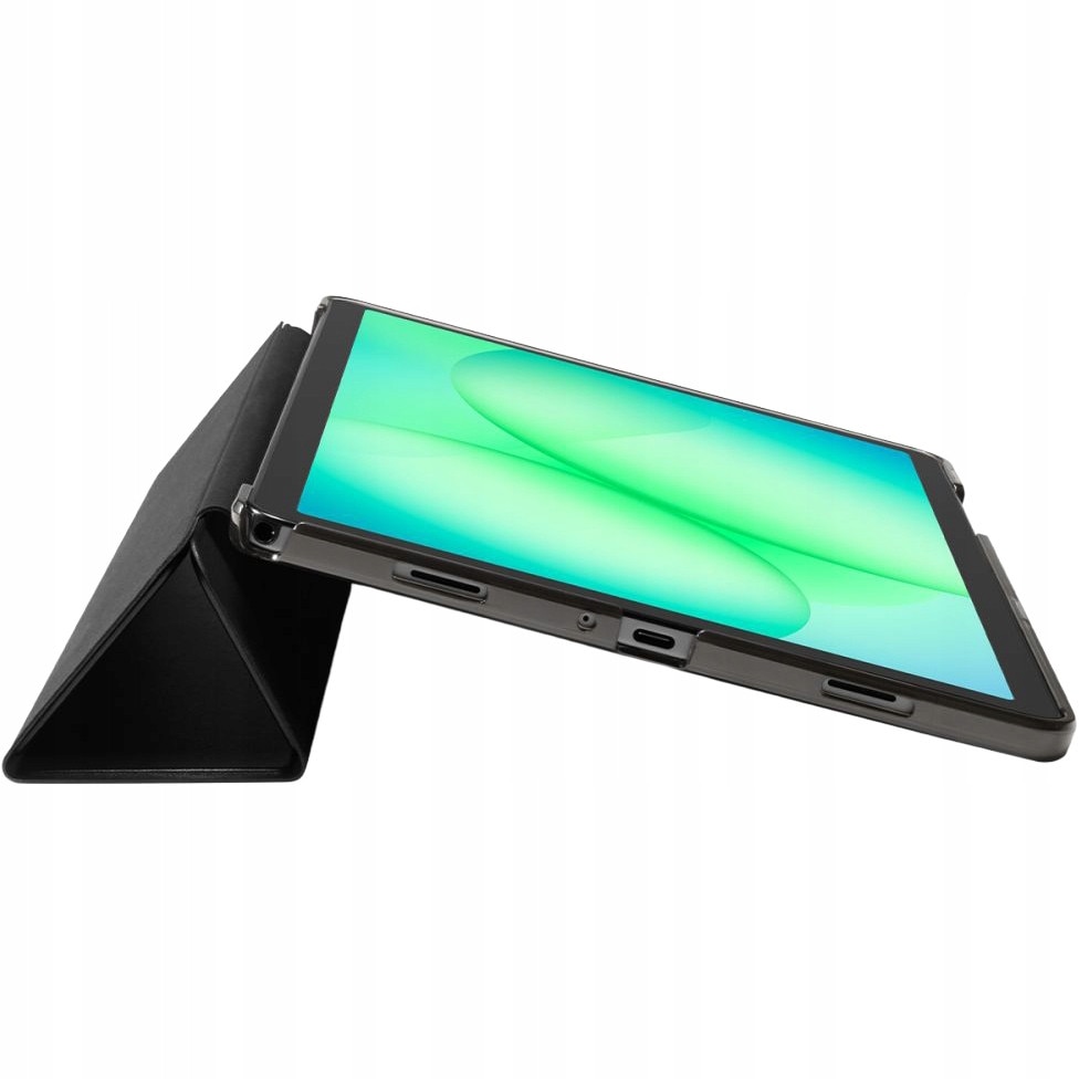 Etui Spigen Smart Fold pentru Samsung Galaxy Tab A9+/A11+, negru, eco-piele, 25,67x16,72cm