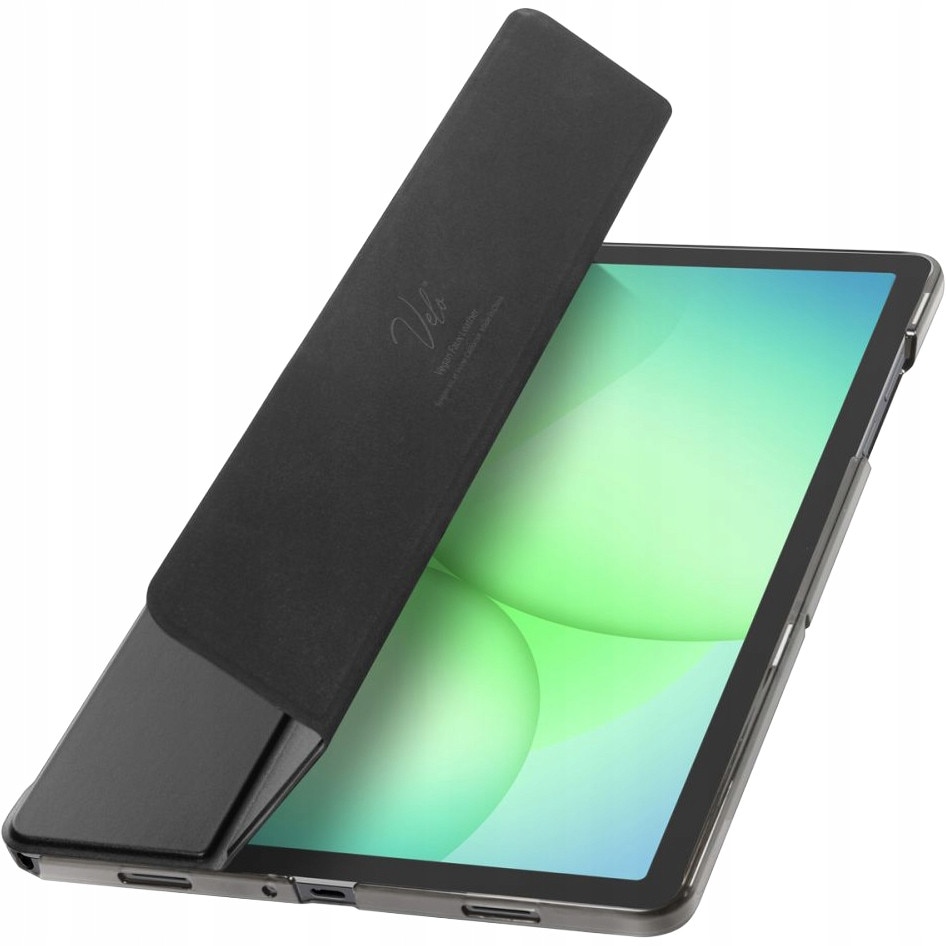 Etui Spigen Smart Fold pentru Samsung Galaxy Tab A9+/A11+, negru, eco-piele, 25,67x16,72cm