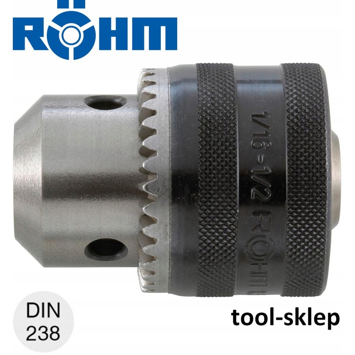 Uchwyt wiertarski 0,5-8mm 3/8" set cu cheie