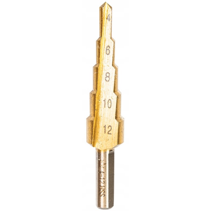 Set burghie tytanate CORONA/RICHMANN 4-12mm, pentru metale, 5 dimensiuni