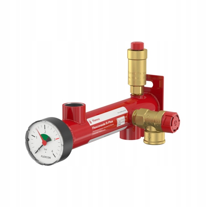 Flamco Flexconsole R Plus szerelvények, nyomásmérő 0-4 bar, 50x180x30mm, készlet