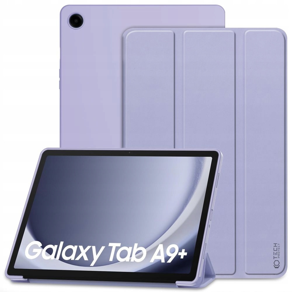 Etui Tech-Protect SmartCase pentru Samsung Galaxy Tab A9+ 11.0 (X210/X215/X216), cu functie wake/sleep, include sticla protector Hofi Glass Pro+ 9H, violet, 252 x 163 mm