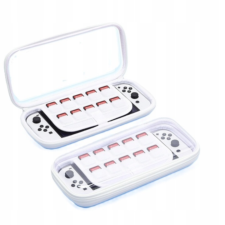 Etui pentru Nintendo Switch, PULUZ, 270x130x50mm, bicolor, cu suport pentru 10 carti de jocuri, set