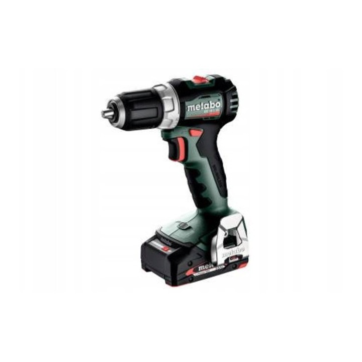 Bormasina/surubelnita Metabo BS 18 L BL, 18 V, motor fara perii (brushless), 2 x 2,0 Ah, moment maxim 65 Nm, verde/negru, cu metaBOX si incarcator SC 30