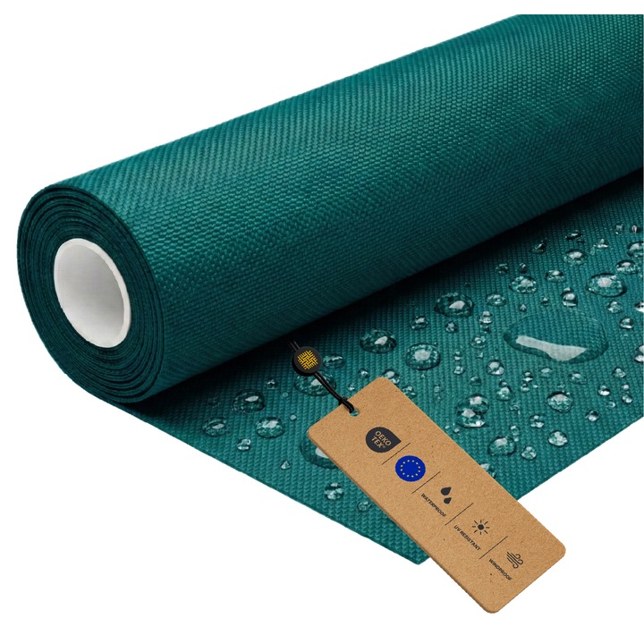 Tesatura Impermeabila din Poliester, LOMIQ, 100x150cm, Laguna, 366g/m2, Material Textil pentru Terasa, Tapiterie de Exterior, Copertine, Panza, Mobilier de Gradina, Corturi, Rucsacuri