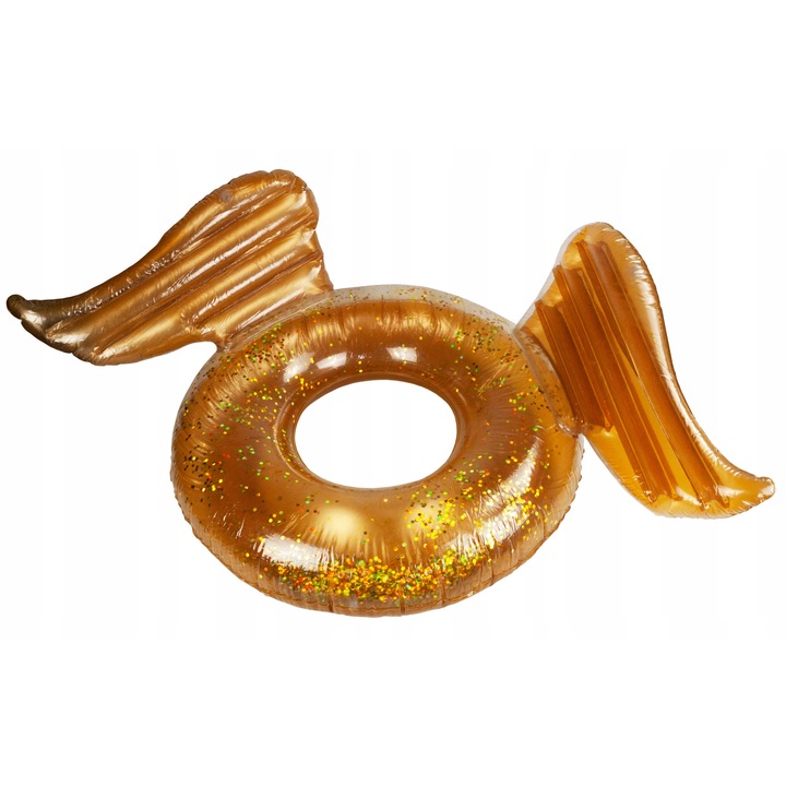 Colac de inot cu aripi, design cu confetti, PVC, 84x19cm, unisex