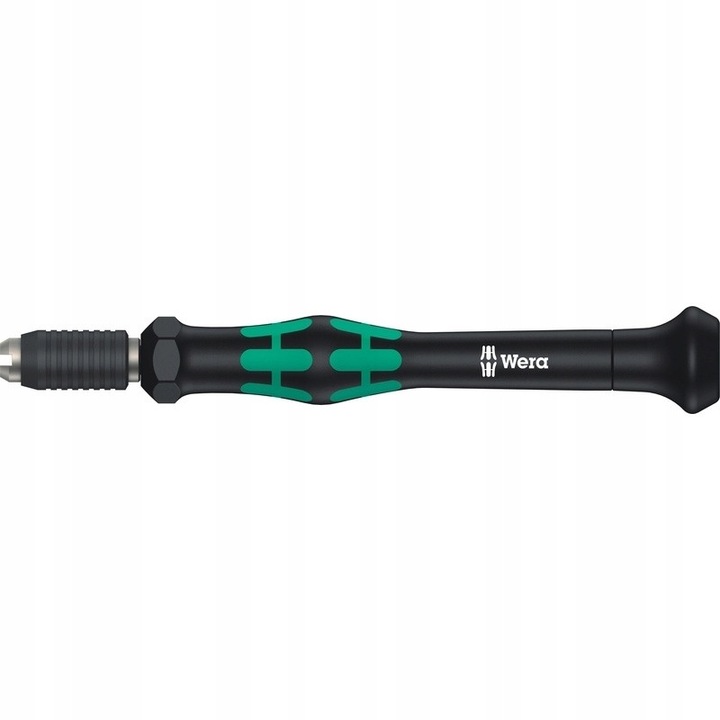 Screwdriver set with bits Wera Kraftform Kompakt Micro-Set/11, 44 mm bits, Kraftform Micro handle with rotating cap, black/green, 11 pcs