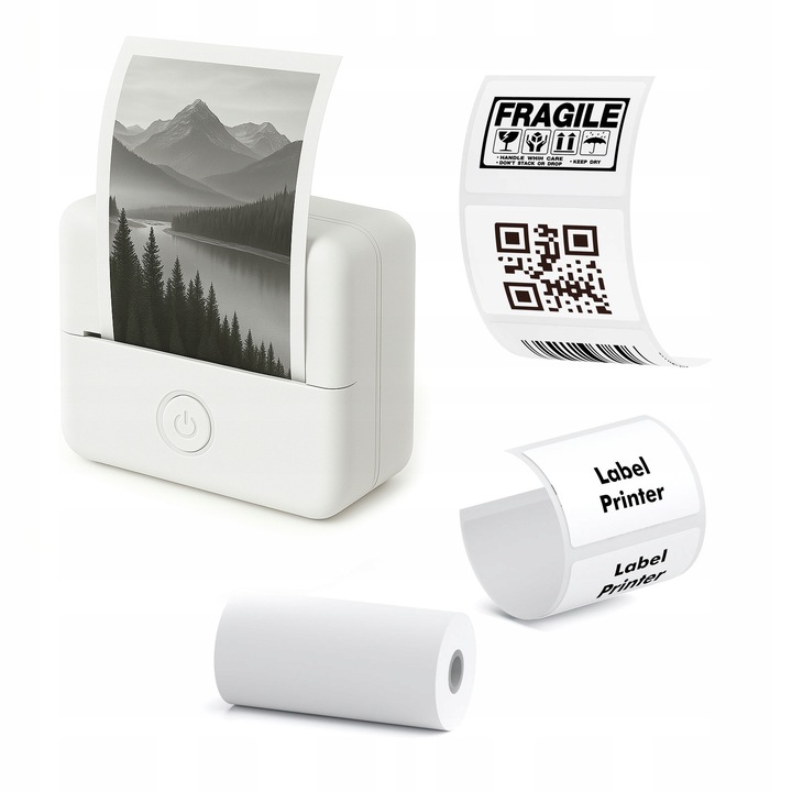 Imprimanta termica Love Instant X6, alba, Bluetooth, 200 DPI, set cu hartie 57x4200mm