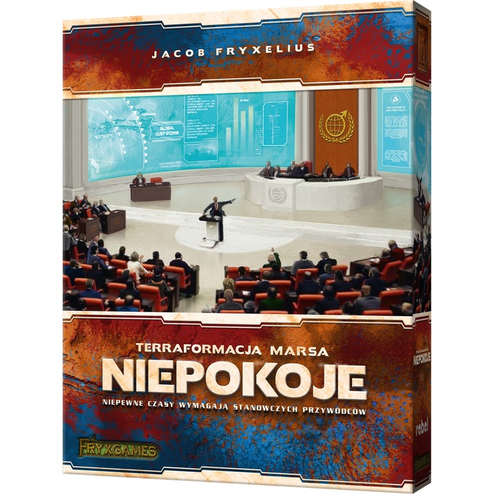 Terraforming Mars: Felkelések, társasjáték, 6 frakciólap, 16 projektkártya, többszínű