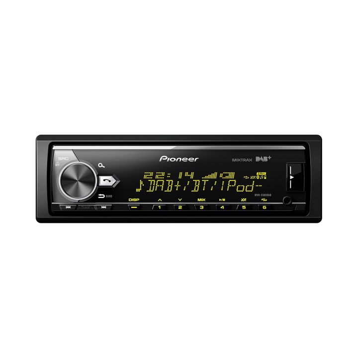 Radio auto Pioneer MVH-X580DAB Bluetooth DAB+ USB AUX, 4x50W, multicolor, 1-DIN