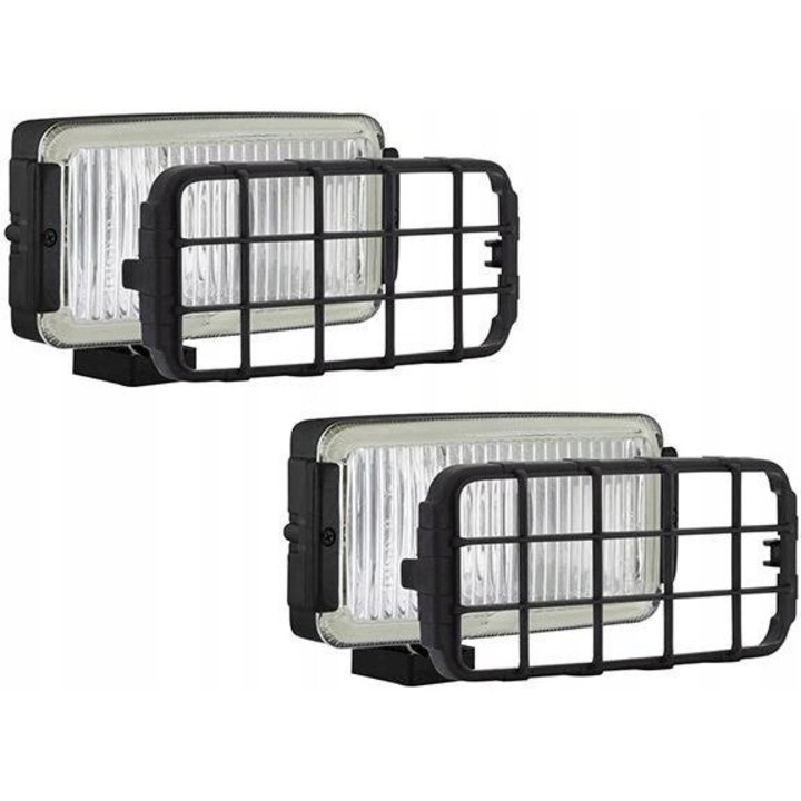 Proiectoare halogen, WESEM, set 2 buc, 12V/24V, alb, 180x86x76mm